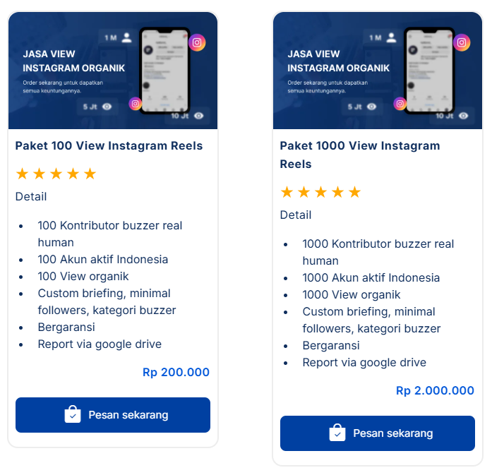 harga jasa view instagram reels